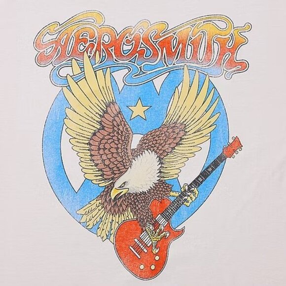 Aerosmith Oversized T-shirt Crew neck Graphic Tee size XL Women's - Picture 1 of 3